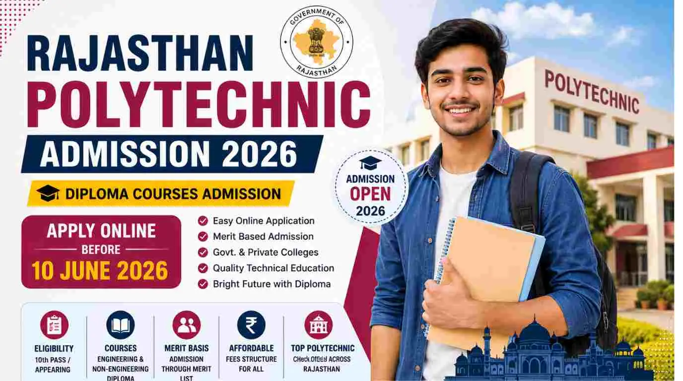 Rajasthan Polytechnic Admission 2026 Apply Online, Eligibility, Fees, & Notification 